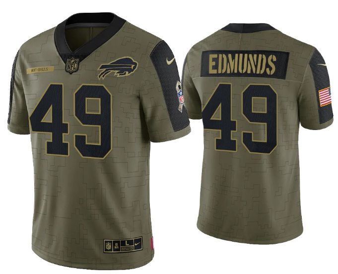Men's Buffalo Bills #22 Najee Harris 2021 Olive Salute To Service Limited Stitched Jersey Men's Buffalo Bills #22 Najee Harris 2021 Olive Salute To Service Limited Stitched Jersey